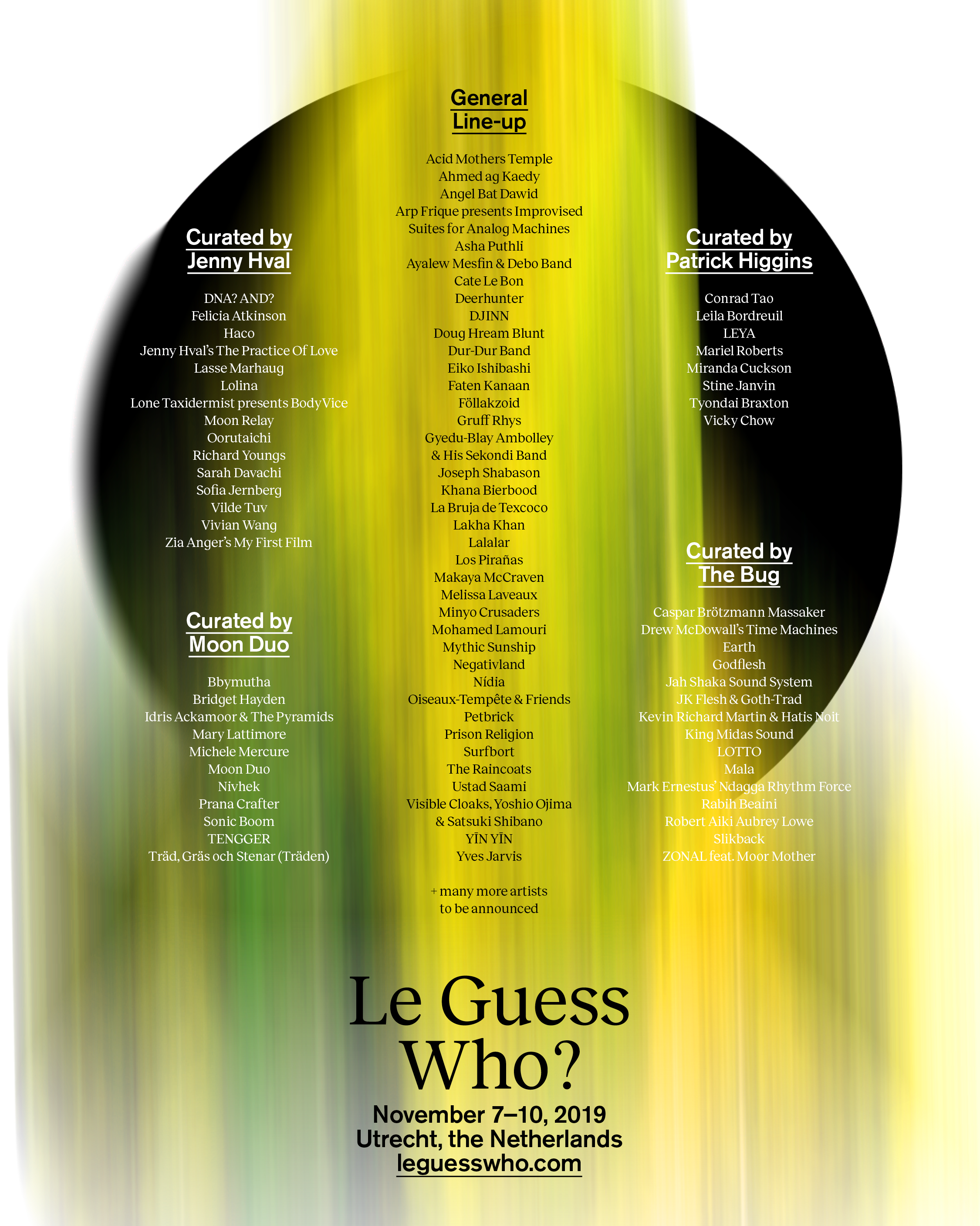 Revealing the initial line-up for Le Guess Who? 2019